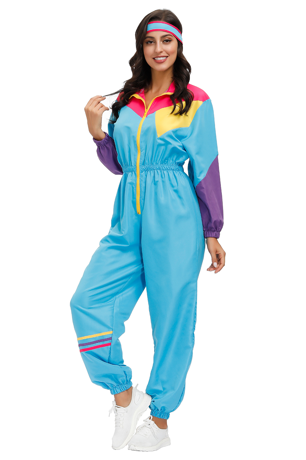 Womens 2 Pc Awesome 80s Ski Suit Costume